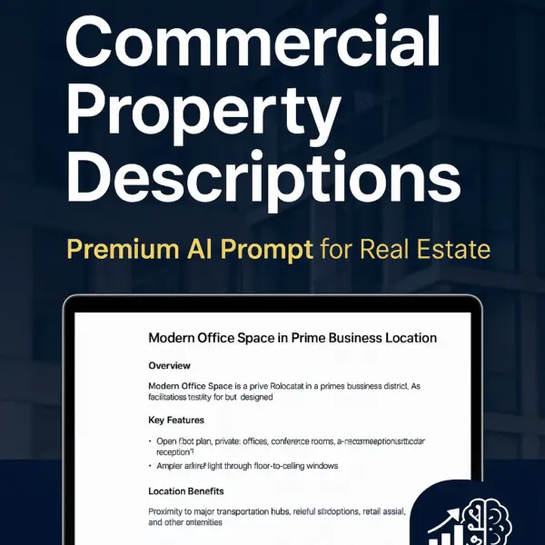 Premium AI Prompt – Commercial Property Descriptions That Sell